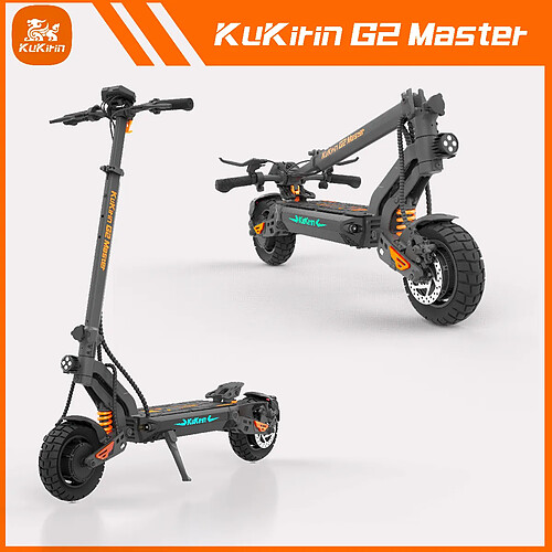 Trottinette Électrique pliable KUKIRIN G2 Master - Moteur 2*1000W - Batterie 52V 20.8Ah - Autonomie 70km - Portée Maximale