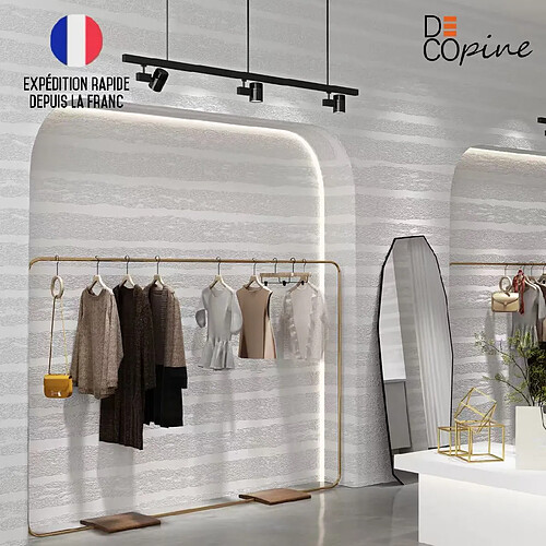 Decopine Papier peint mural autoadhésif blanc 3D effet pierre