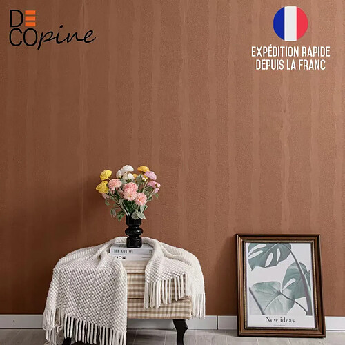 Decopine Papier Peint Autocollant 3D Effet Pierre Rouge