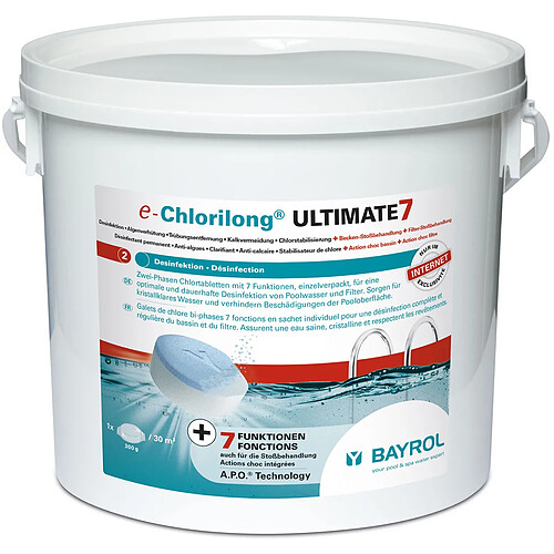 Tablettes de chlore bi-phase avec 7 fonctions - ULTIMATE 7 - BAYROL