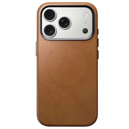 Nomad Coque pour iPhone 17 Pro MagSafe en Cuir Traditional Antichocs Marron clair