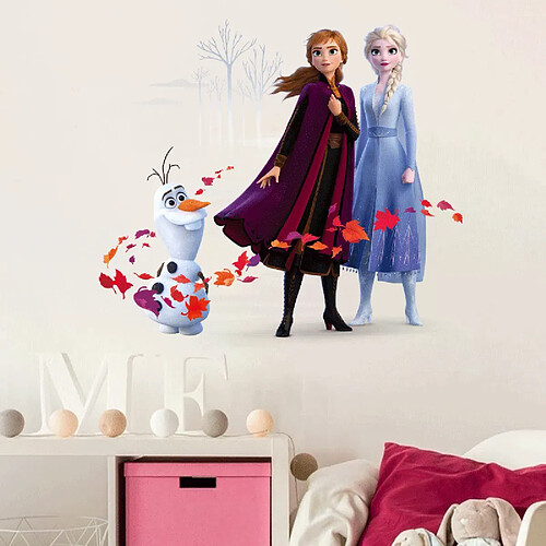 Autocollants muraux princesse Anna et Elsa, reine des neiges, affiche murale cassée, art mural, autocollant de voiture, décoration de chambre d'enfant, cadeaux, peintures murales~01992
