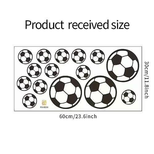 Autocollant mural personnalisé de football, de basket-ball, pour chambre à coucher sur le thème du sport pour garçons, autocollants muraux pour chambres d'enfants, décoration de crèche~00023