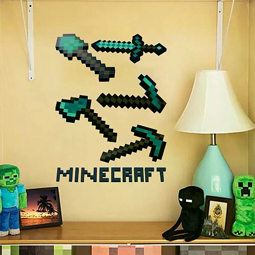 Autocollant mural 3D en mosaïque de dessin animé pour chambre d'enfant, affiches de jeu stéréoscopiques, cadeaux pour enfants, décoration murale autocollante en PVC~01128