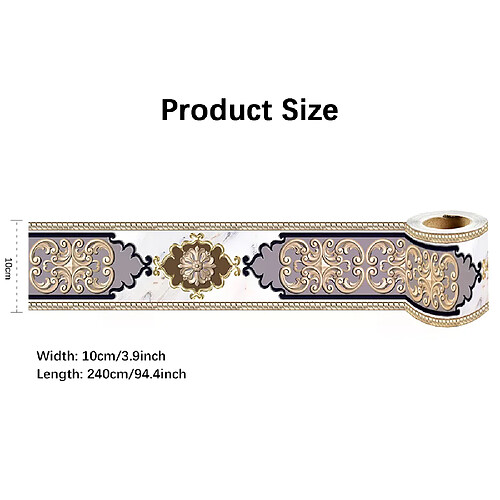 Autocollants muraux imperméables pour bureau, taille haute, décoration murale pour cuisine, salle de bain, plinthe~01659