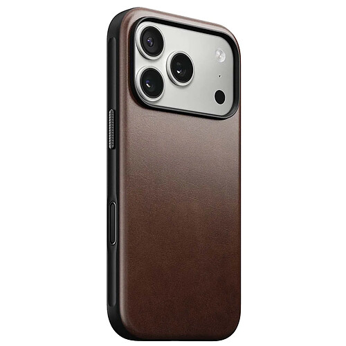 Nomad Coque pour iPhone 17 Pro MagSafe en Cuir Horween Antichocs Marron foncé