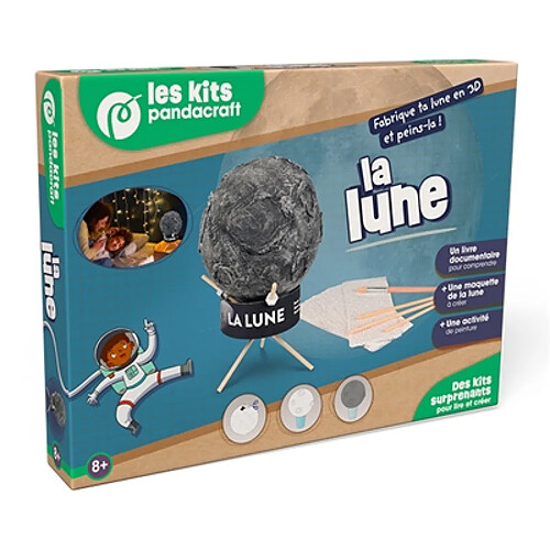 La Lune : Kit Pandacraft dès 8 ans : Fabrique ta Lune en 3D et peins-là !