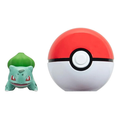 Jazwares Pokémon - Clip'n'Go Poké Balls Bulbizarre N°1 & Poké Ball