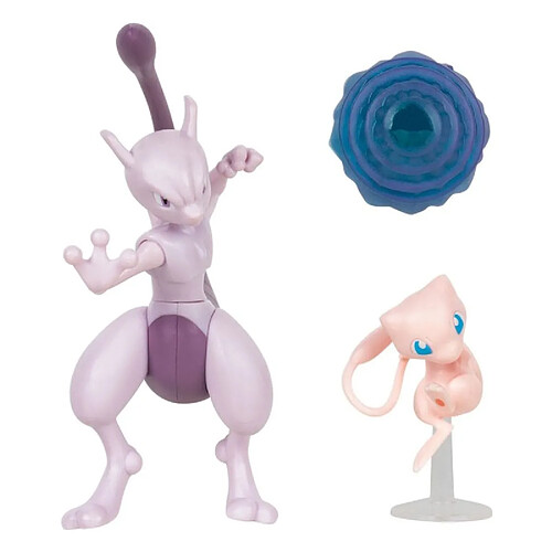Jazwares Pokémon - Pack 2 figurines Mewtwo 10 cm & Mew 5 cm