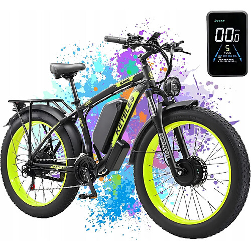velo electrique KETELES K800 Moteur 2000W(2*1000W) - batterie 48V 23Ah - Autonomie 100km - avec pneus 20"*4.0 VTT homme