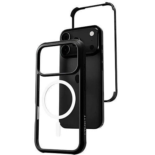 CYGNETT Coque iPhone 17 Pro MagTitan Noir transparent