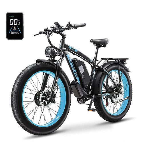 velo electrique KETELES K800 Moteur 2000W(2*1000W) - batterie 48V 23Ah - Autonomie 100km - avec pneus 20"*4.0 VTT homme