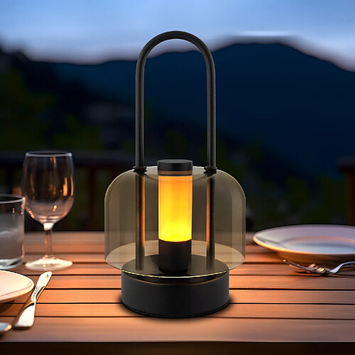 Zmh Lampe de chevet LED portable - Noir