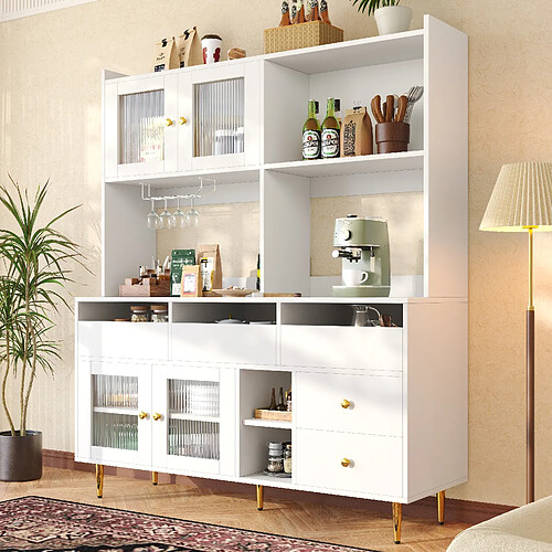 Okwish Vaisselier de cuisine - Blanc