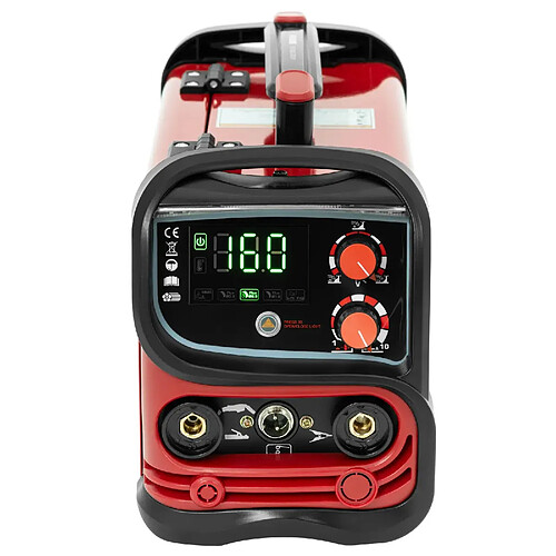 Helloshop26 Poste à souder professionnel à fil fourré 160 A facteur de marche 60% TIG LIFTARC MMA acier rouge 14_0009716