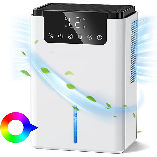 Deshumidificateur d air 2200 ML Anti Moisissure Portable avec Dégivrage Automatique, Minuterie pour Maison, Bain, Chambre, Armoire