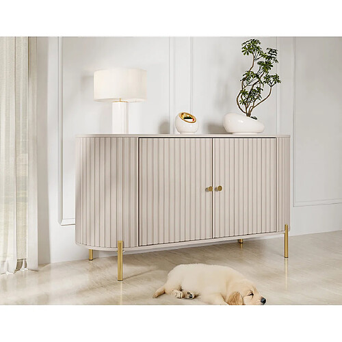Bestmobilier Buffet bas Jaime - Beige