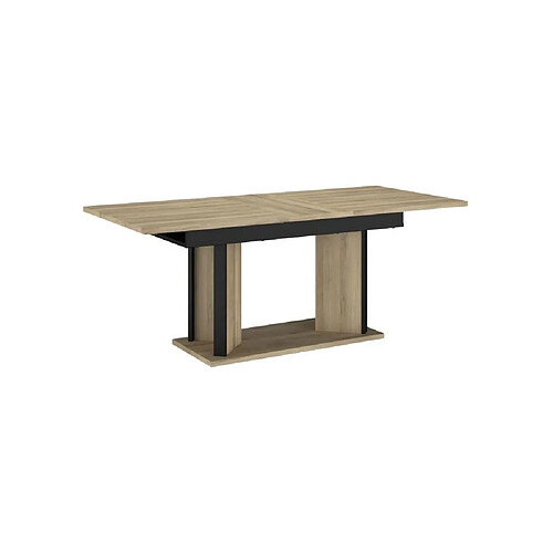Parisot Table à manger rectangulaire - Chêne / noir