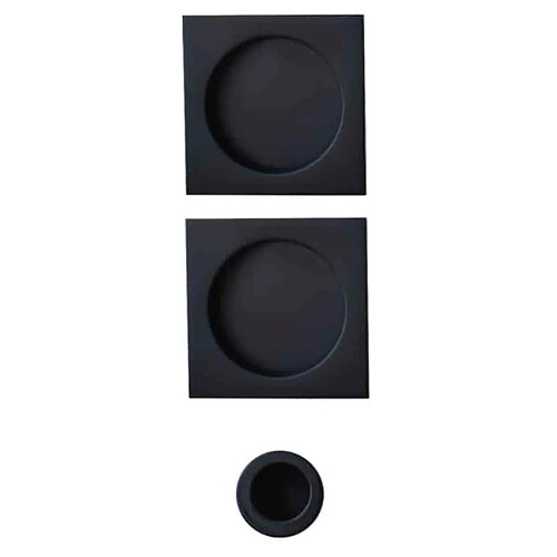 Kit serrure porte coulissante - Noir