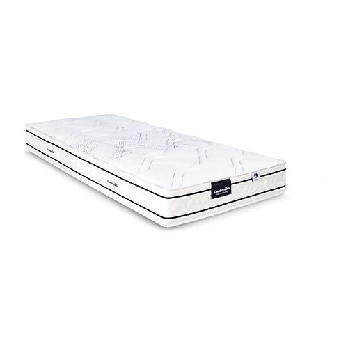 Matelas 90x200 marque DUNLOPILLO - Hauteur 20 cm Ressorts ensachés - Dunloflex - 5 zones...