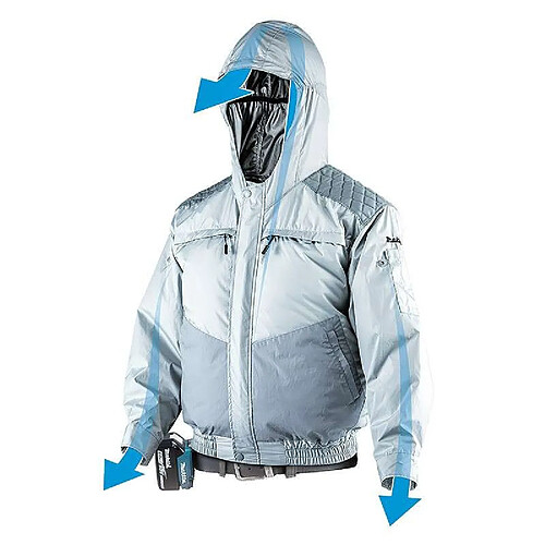 Blouson ventilé MAKITA DFJ401Z 12 CXT / 14,4 / 18V Li-Ion (Produit seul)/Taille:XL