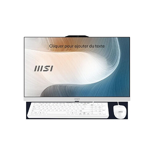 Ordinateur Tout-en-un - MSI - AM242 12M-2023XFR - 24'' FHD - Intel Core 5 120U - 16GB DDR5 SO-DIMM - Kit Clavier/souris