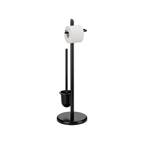 Kela Ken - Brosse WC et porte-rouleau sur pied - Noir mat