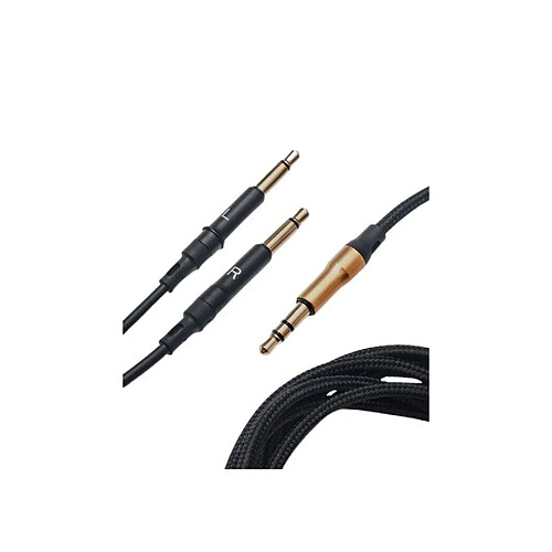 Câble asymétrique Meze audio 99 Classics mono 3,5 mm à 3,5 mm 3 m Noir et Or