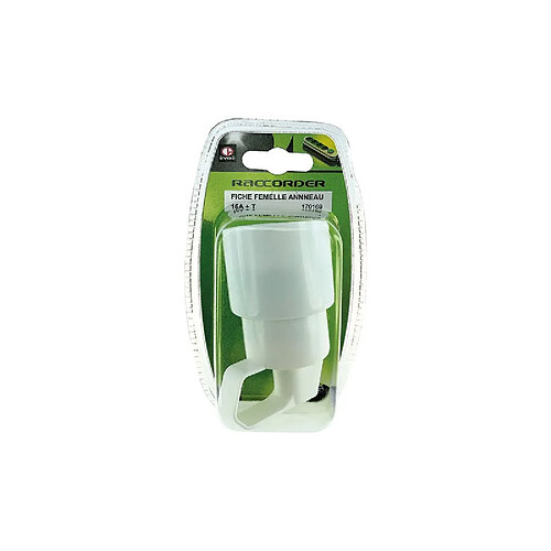 FICHE FEMELLE ANNEAU 10/16A+T BLANC EVOE - 170169