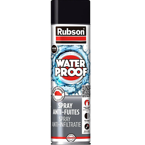 Révêtement d'étanchéite spray 300ml noir - 3020548 - Aquablock - RUBSON