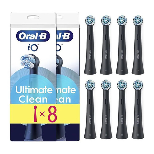 Oral B Brossettes - ORAL-B - iO refills Ultimate Clean - Pack de 4 - Noir