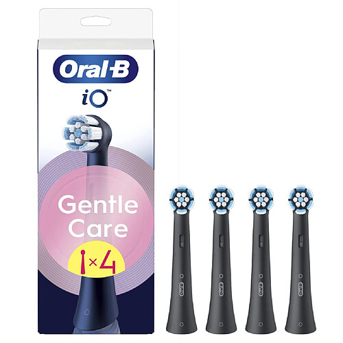 Oral B Brossettes - ORAL-B - IO refills Gentle Care - Pack de 4 - Noir
