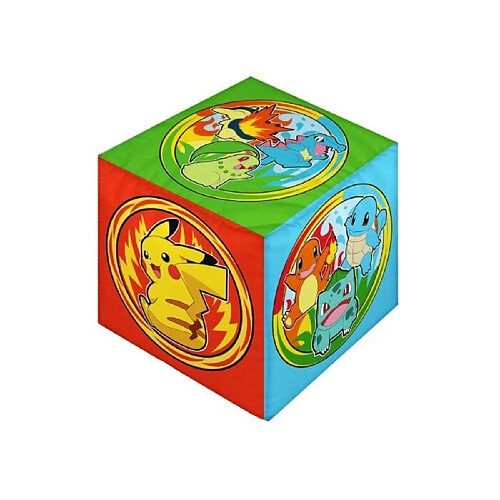 Coussin Cube Premium Pokémon, Microfibre, 25 x 25 x 25 cm