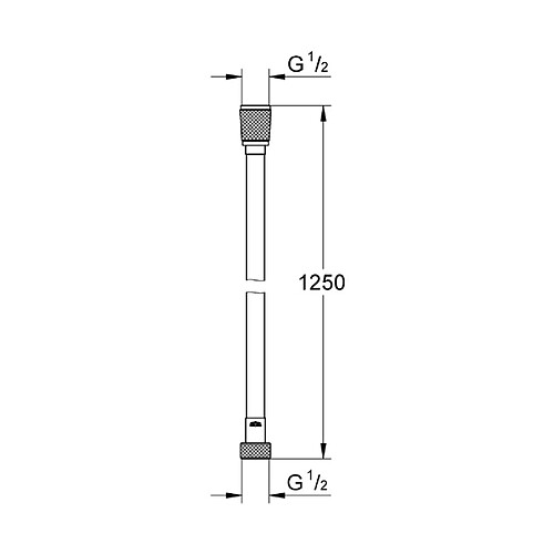 Flexible de douche SILVERFLEX TWISTSTOP 1,25m GROHE PROFESSIONAL 28362001