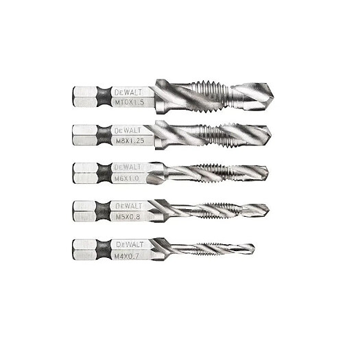 Dewalt forêts à tarauder métal - 5 pièces