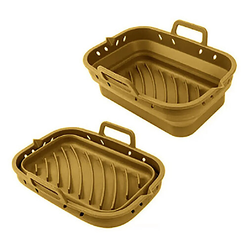 Moule airfryer pliable en silicone Point Virgule 20x10x9cm Marron