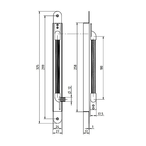 Passe câble invisible pour ouverture de porte jusqu’à 120° ASSA ABLOY EA280100000