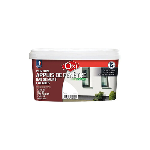 PEINTURE APPUIS FENETRE 2.5L BLANC OXI - OXSAF2.5BL15