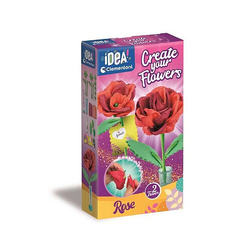 Clementoni Coffret créatif Crée tes fleurs - Rose