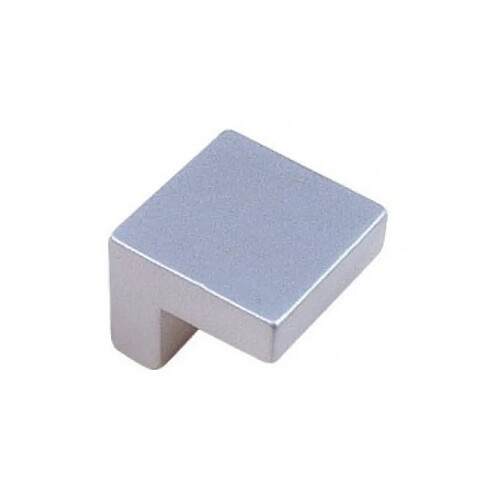 Cadap Bouton de meuble carré - Gris chrome mat