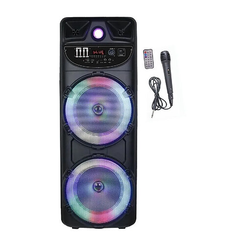 Enceinte lumineuse karaoké - INOVALLEY - MS02-XXL-N - Bluetooth 5.0 - 1000W