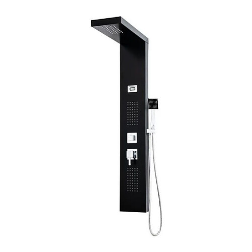 ROUSSEAU Colonne de douche Hydromassante Torquay noir - Affichage LED