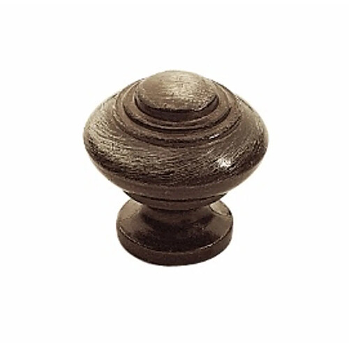 Cadap Bouton de porte rond régence - Laitonné vieilli