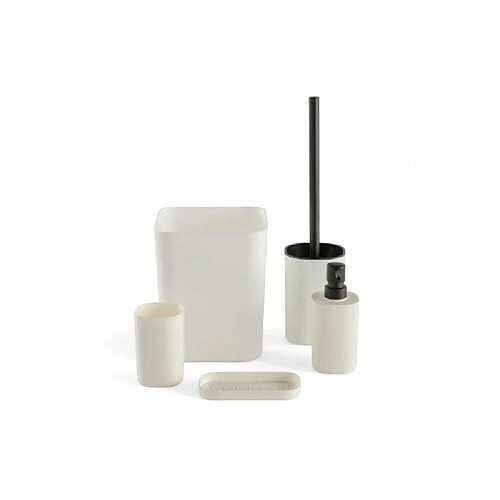 Today Ensemble d'accessoires de salle de bains en plastique UTILITY - 5 pièces - blanc