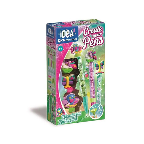 Clementoni coffret crée tes stylos papillons