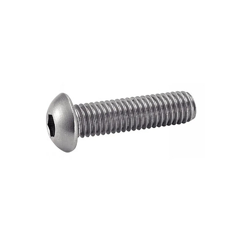 Vis à métaux tête bombée hexagonale creuse inox A2 ISO 7380 5X12 boîte de 200 ACTON 622025X12