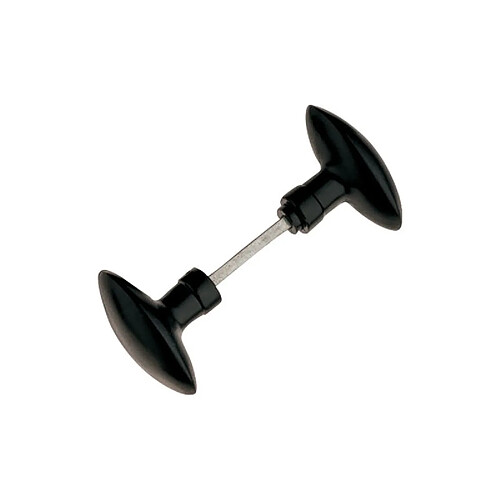 Alpertec bouton double ovale - Noir