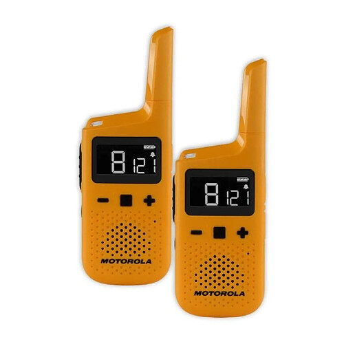 Talkies-walkies MOTOROLA TALKABOUT T72 - Jaune - Portée 8 km - PMR446 - 16 canaux - 121 codes