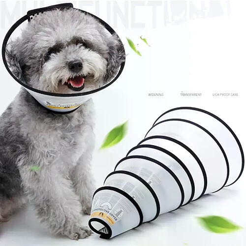 Collier de protection pour animaux de compagnie, collier pour chien, cône de récupération, anti-morsure, léchage, chirurgie, traitement des plaies, chat, chien, santé, cercle médical~01995