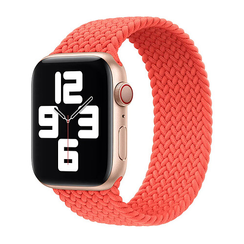 Bracelet Solo tressé pour Apple Watch | 44/45/46/49 mm - Taille 8 - Electric Orange